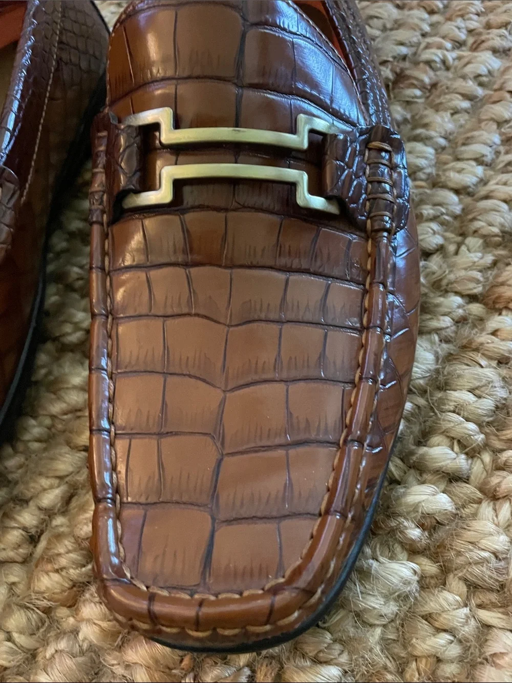 Stacy Adams Brown Croc- designed Loafers